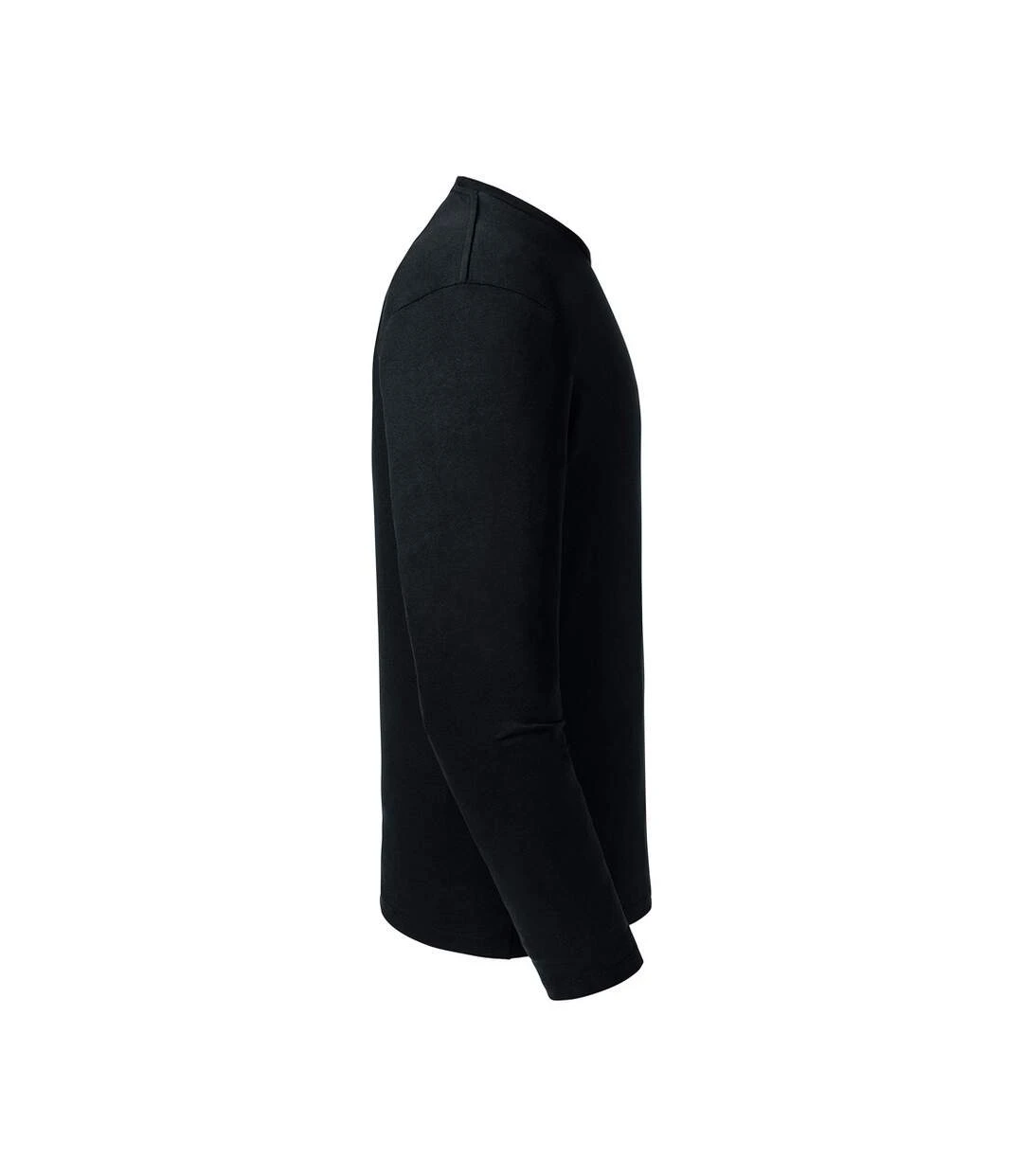 Russell Mens Pure Organic Long Sleeve T-Shirt (Black) 5 Russell Mens Pure Organic Long Sleeve T-Shirt (Black) - Image 3