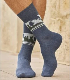 Pack Of 4 Men's Pairs Of Patterned Socks -Featured Men'S Clothing Stores 87c1e35426194c524cf3a9d586f29978