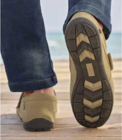 Men's Hook-and-Loop Moccasins - Beige 12 Men's Hook-and-Loop Moccasins - Beige -Featured Men'S Clothing Stores 883213e5a47575955c8f9e66afd8dd09