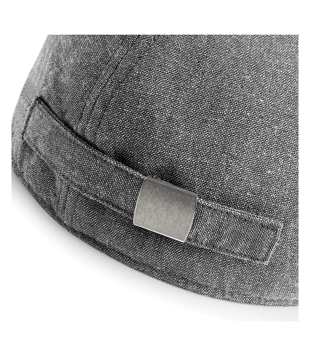 Beechfield Mens Classic Gatsby Summer Flat Cap (Grey Linen) 5 Beechfield Mens Classic Gatsby Summer Flat Cap (Grey Linen) - Image 3