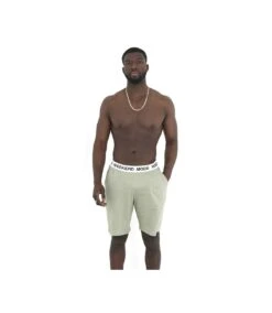 Brave Soul Mens Weekend Mode Jersey Lounge Shorts (Green)