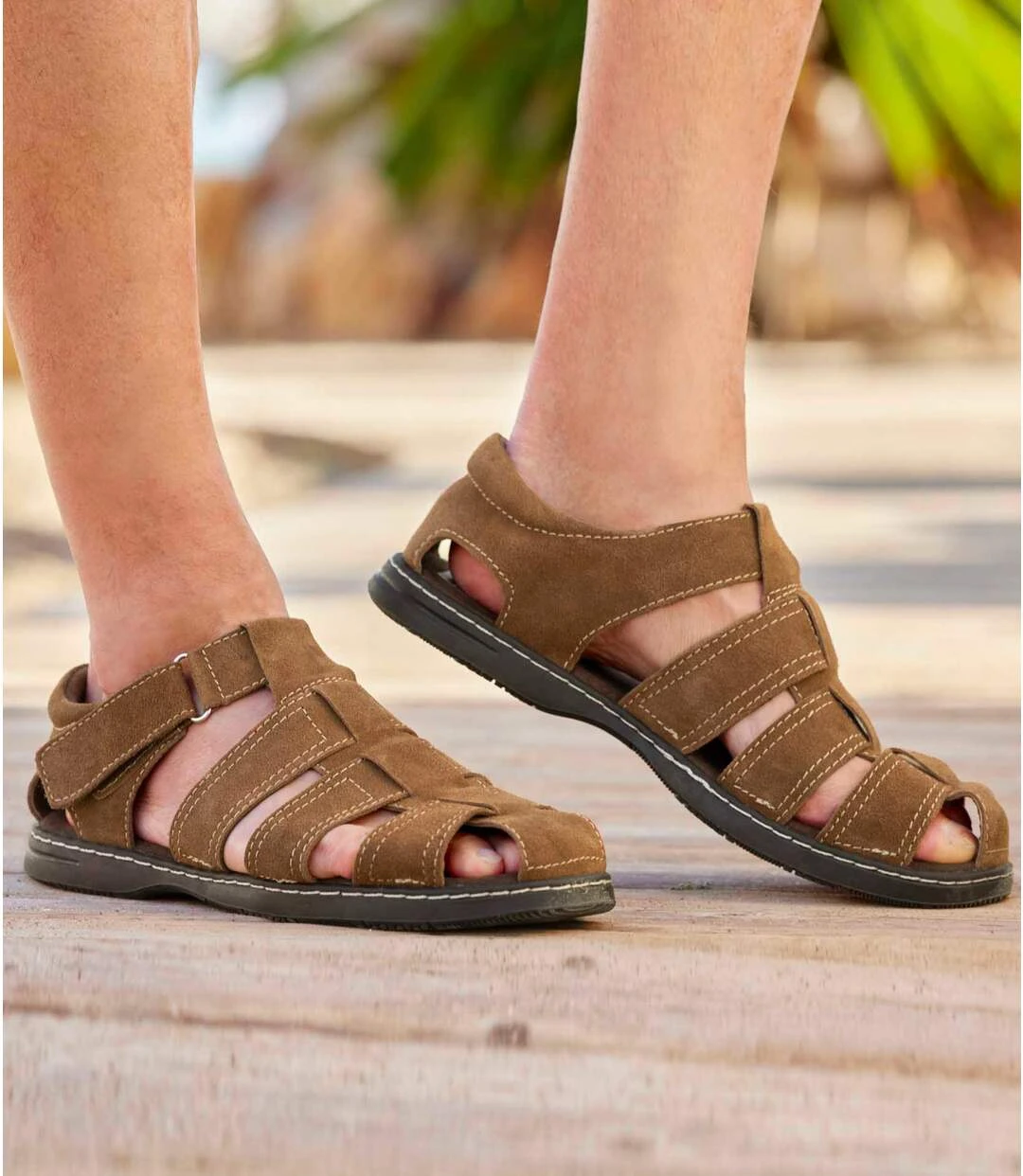 Men's Summer Moccasins - Light Brown 4 Men's Summer Moccasins - Light Brown - Image 2