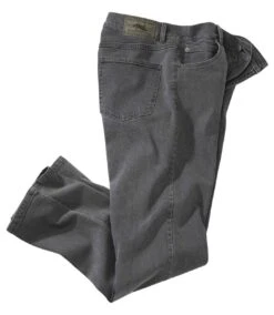 Men's Grey Stretch Denim Jeans