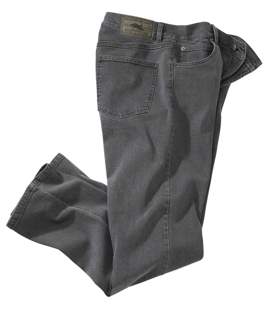 Men's Grey Stretch Denim Jeans 3 Men's Grey Stretch Denim Jeans