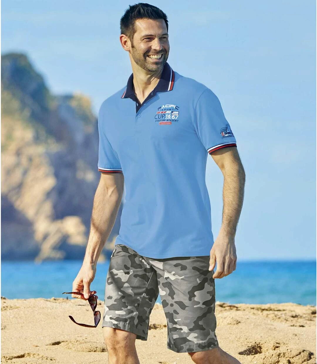 Men's Grey Camouflage Cargo Shorts 5 Men's Grey Camouflage Cargo Shorts - Image 3