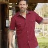 Men's Red Short-Sleeved Poplin Shirt 1 Men's Red Short-Sleeved Poplin Shirt -Featured Men'S Clothing Stores 8f9b416f34962735a05bc7c9ee07d3fd