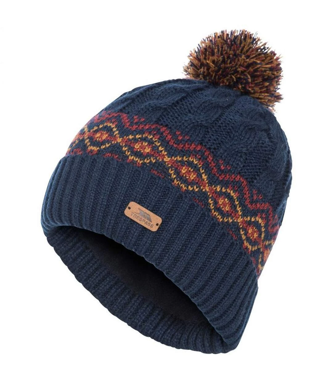 Trespass Mens Tav Fleece Lined Beanie (Navy) 4 Trespass Mens Tav Fleece Lined Beanie (Navy) - Image 2
