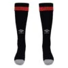 Umbro Mens 23/25 AFC Bournemouth Home Socks (Black/Gray/Red)