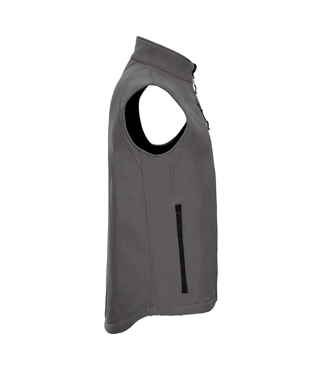 Russell Mens 3 Layer Soft Shell Gilet Jacket (Titanium) 5 Russell Mens 3 Layer Soft Shell Gilet Jacket (Titanium) - Image 3