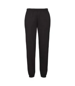 Fruit Of The Loom Mens Premium 70/30 Elasticated Jog Pants / Jogging Bottoms (Black)