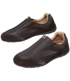Men's Brown Elasticated Moccasins