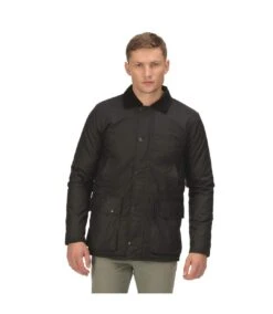 Regatta Mens Pensford Waxed Jacket (Black) -Featured Men'S Clothing Stores 9531EBF5639B1940CB17E5771AECFCAE979D5FEE0BF7A08FF71DC9B9DB728887