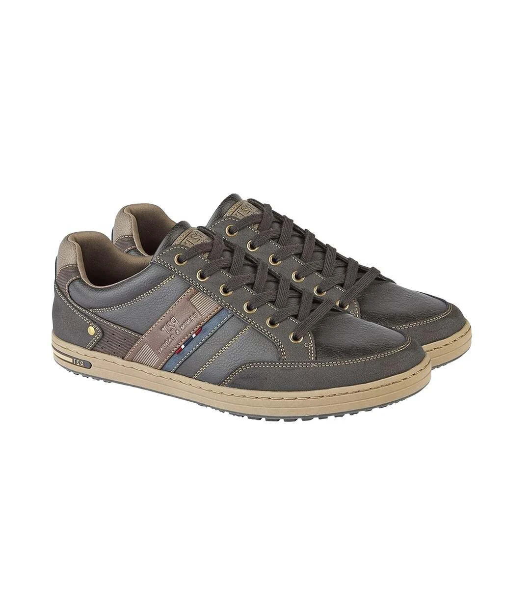 Route 21 Mens PU Casual Shoes (Dark Brown) 4 Route 21 Mens PU Casual Shoes (Dark Brown) - Image 2