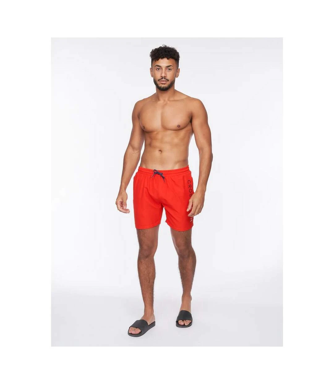 Crosshatch Mens Swimlar Swim Shorts (Red) 6 Crosshatch Mens Swimlar Swim Shorts (Red) - Image 4