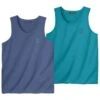Pack Of 2 Men's Plain Tank Tops - Blue Emerald Green -Featured Men'S Clothing Stores 98ff632ddb2804b897e87c2a094d5a8c