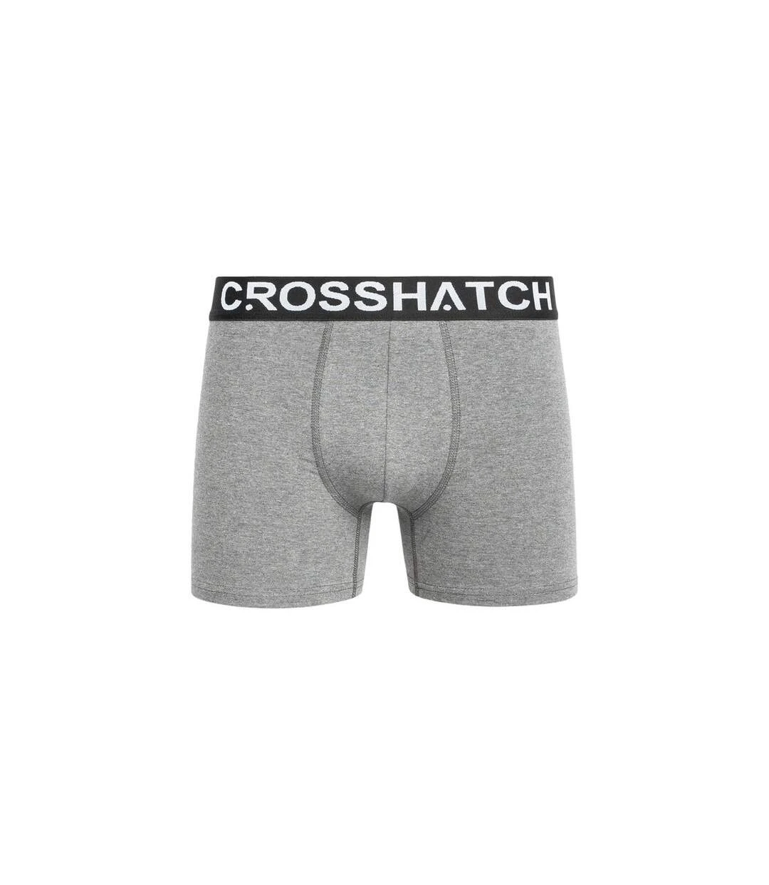 Crosshatch Mens Astral Boxer Shorts (Pack Of 5) (Charcoal Marl) 4 Crosshatch Mens Astral Boxer Shorts (Pack Of 5) (Charcoal Marl) - Image 3