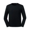 Russell Mens Pure Organic Long Sleeve T-Shirt (Black)