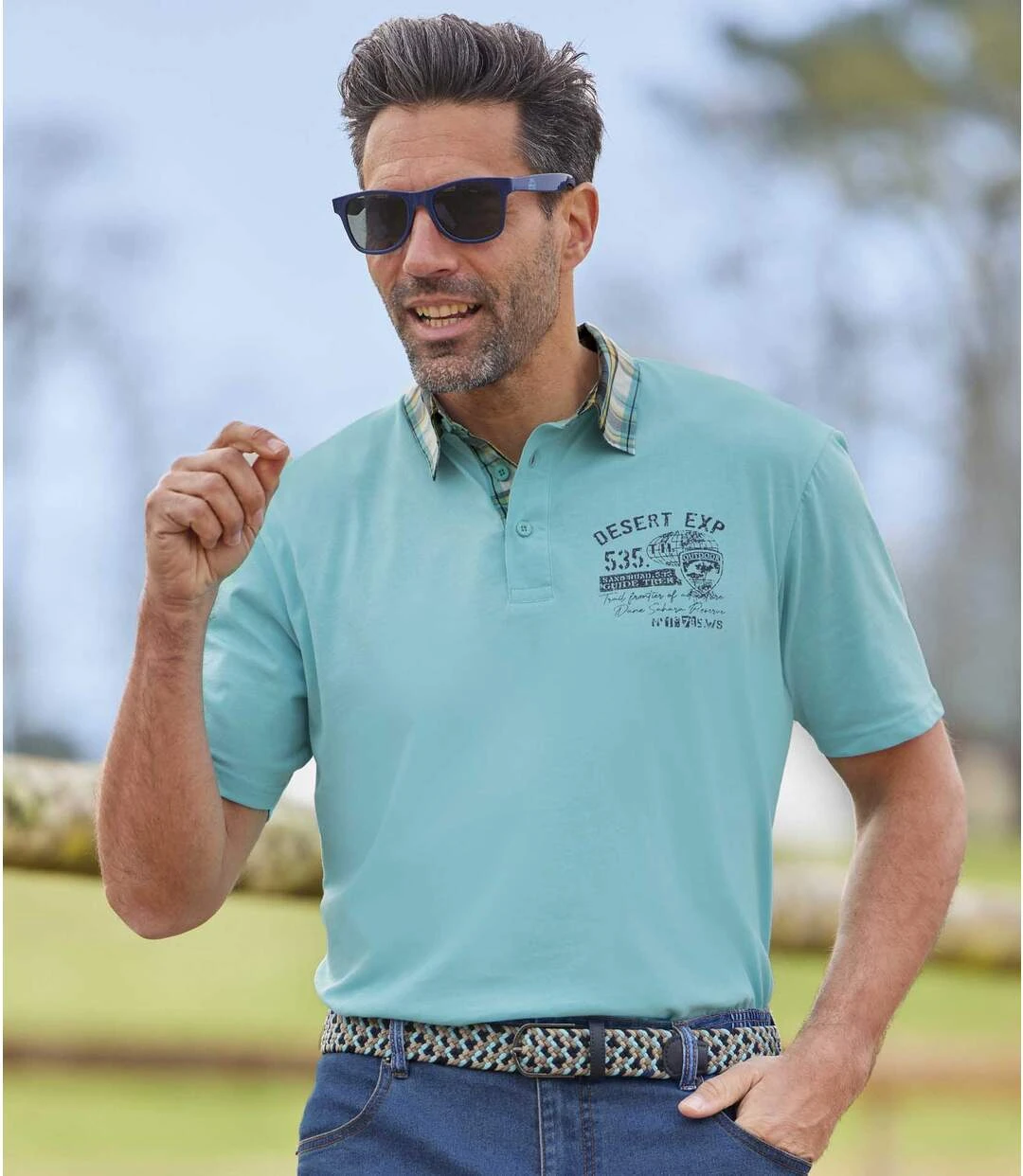 Men's Turquoise Polo Shirt 3 Men's Turquoise Polo Shirt