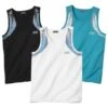 Pack Of 3 Men's Sporty Graphic Tank Tops - Black White Turquoise 1 Pack Of 3 Men's Sporty Graphic Tank Tops - Black White Turquoise -Featured Men'S Clothing Stores 9f1bc62fc44b3fa458c9b7aa6c92868d