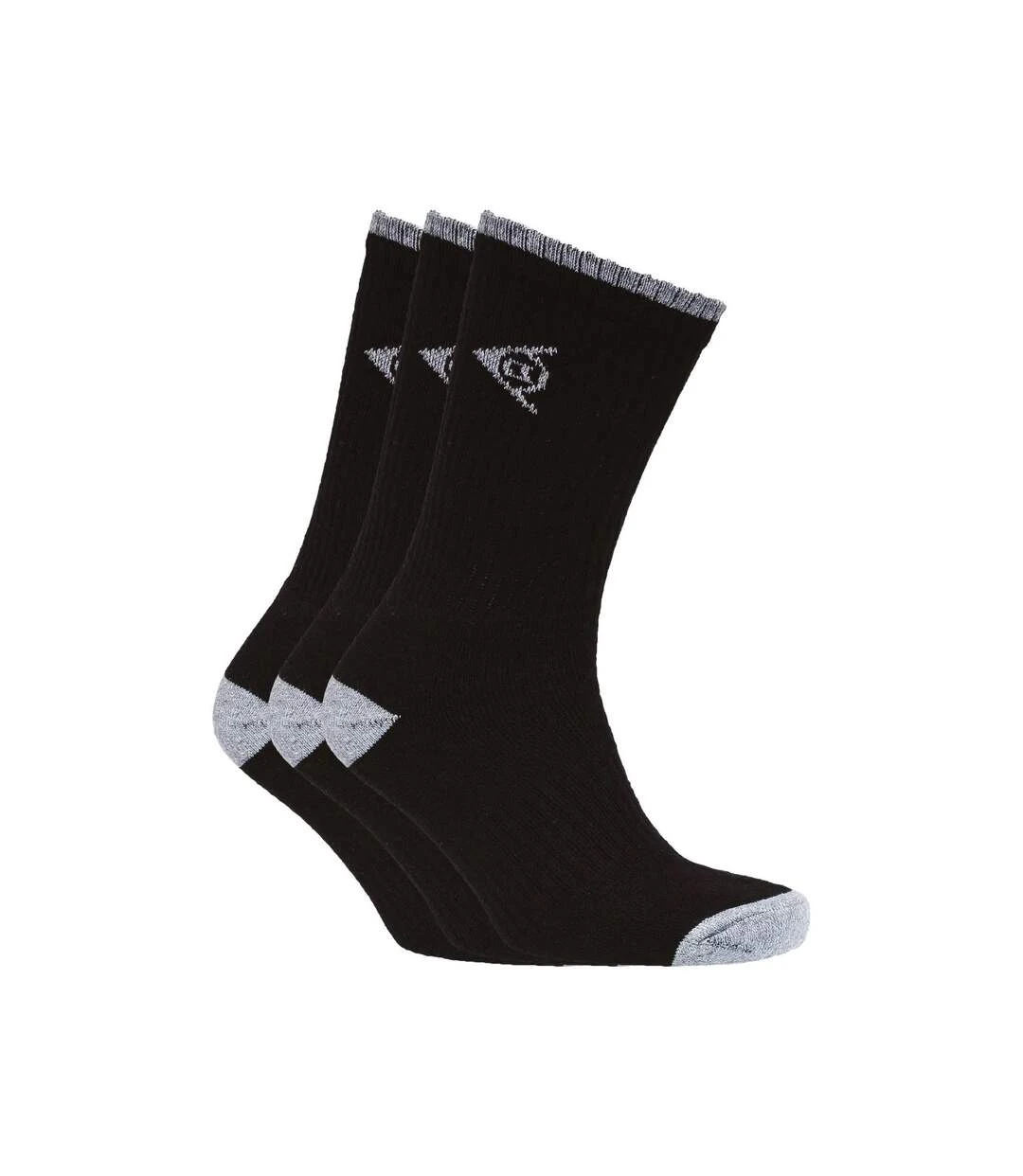 Dunlop Mens Shawlong Sports Socks (Pack Of 3) (Black) 3 Dunlop Mens Shawlong Sports Socks (Pack Of 3) (Black)