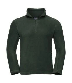 Russell Mens 1/4 Zip Outdoor Fleece Top (Bottle Green)