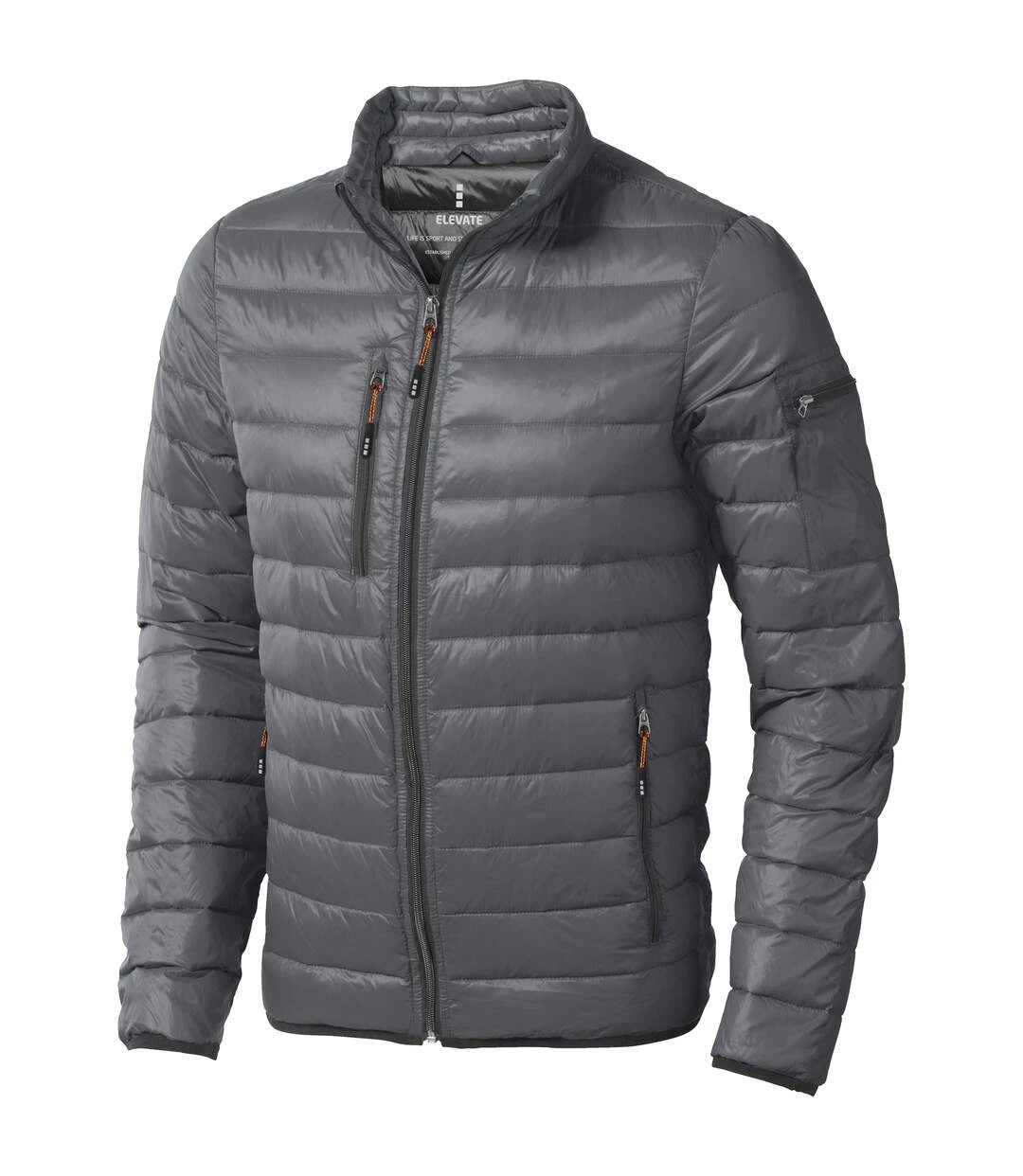 Elevate Mens Scotia Light Down Jacket (Steel Gray) 3 Elevate Mens Scotia Light Down Jacket (Steel Gray)