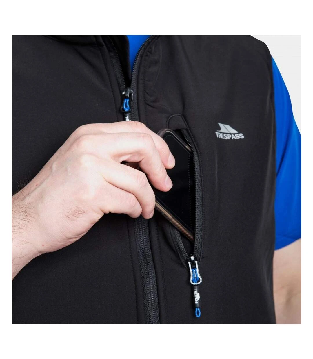 Trespass Mens Vassus Soft-shell Jacket (Black) 6 Trespass Mens Vassus Soft-shell Jacket (Black) - Image 4