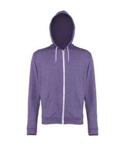 Awdis Mens Heather Lightweight Hooded Sweatshirt / Hoodie / Zoodie (Purple Heather)