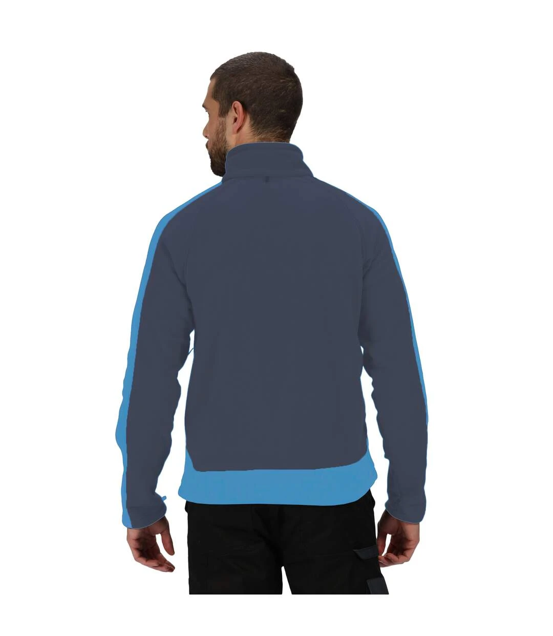 Regatta Mens Contrast Fleece Jacket (Navy/New Royal) 4 Regatta Mens Contrast Fleece Jacket (Navy/New Royal) - Image 2