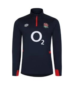 Umbro Mens 23/24 England Rugby Midlayer (Navy Blazer/Dress Blue/Flame Scarlet)