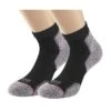 1000 Mile Mens Recycled Running Ankle Socks (Pack Of 2) (Black/Gray)