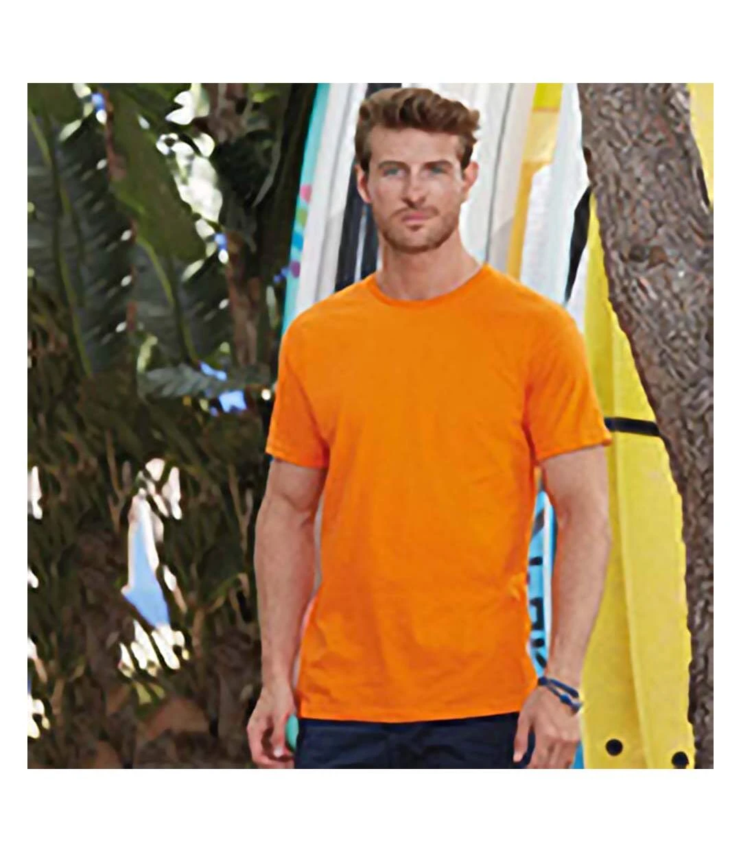 Tri Dri Mens Short Sleeve Lightweight Fitness T-Shirt (Lightning Orange) 4 Tri Dri Mens Short Sleeve Lightweight Fitness T-Shirt (Lightning Orange) - Image 2