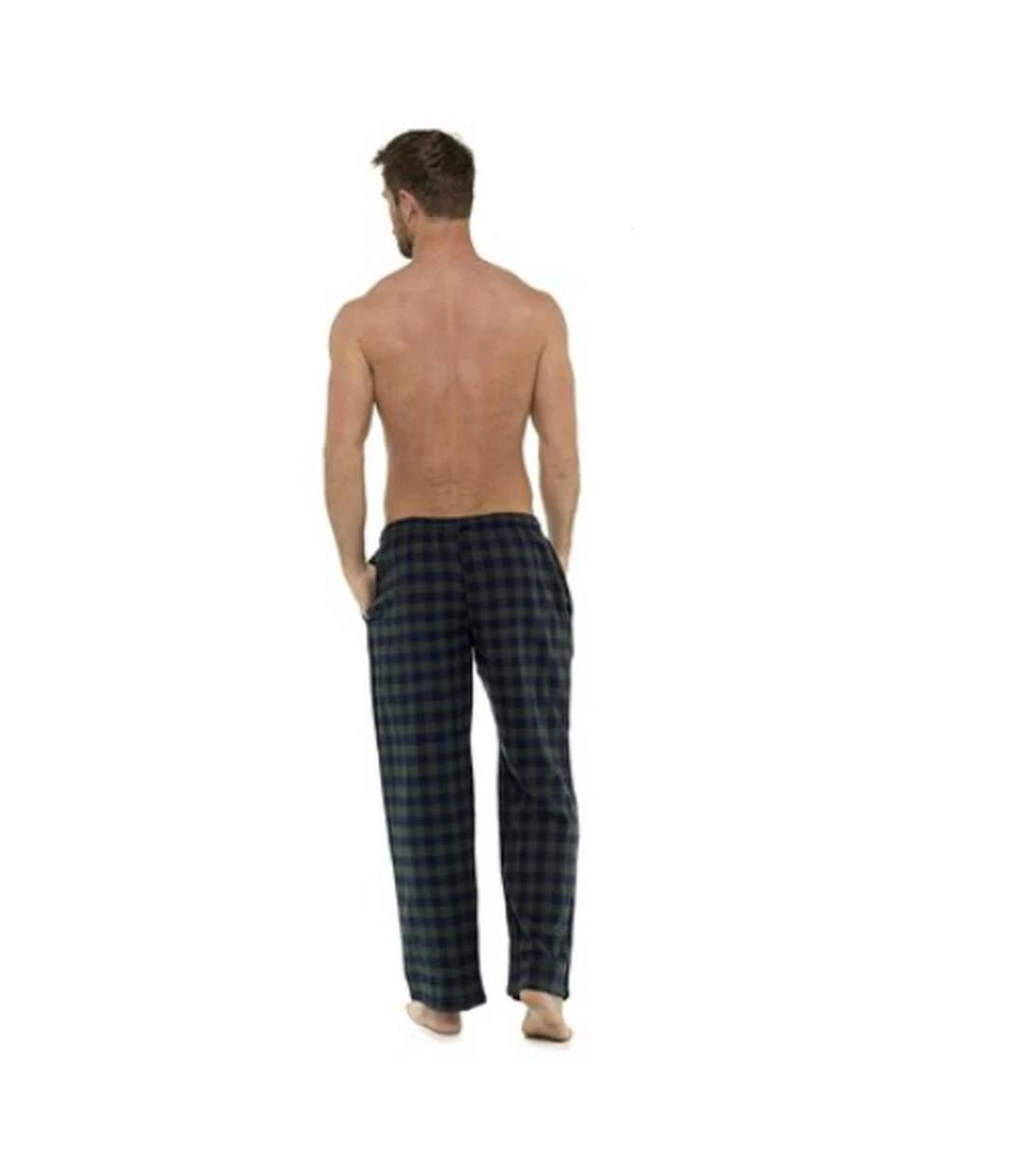 GENERIC Mens Check Pjyama Bottoms (Navy/Green) 4 GENERIC Mens Check Pjyama Bottoms (Navy/Green) - Image 2