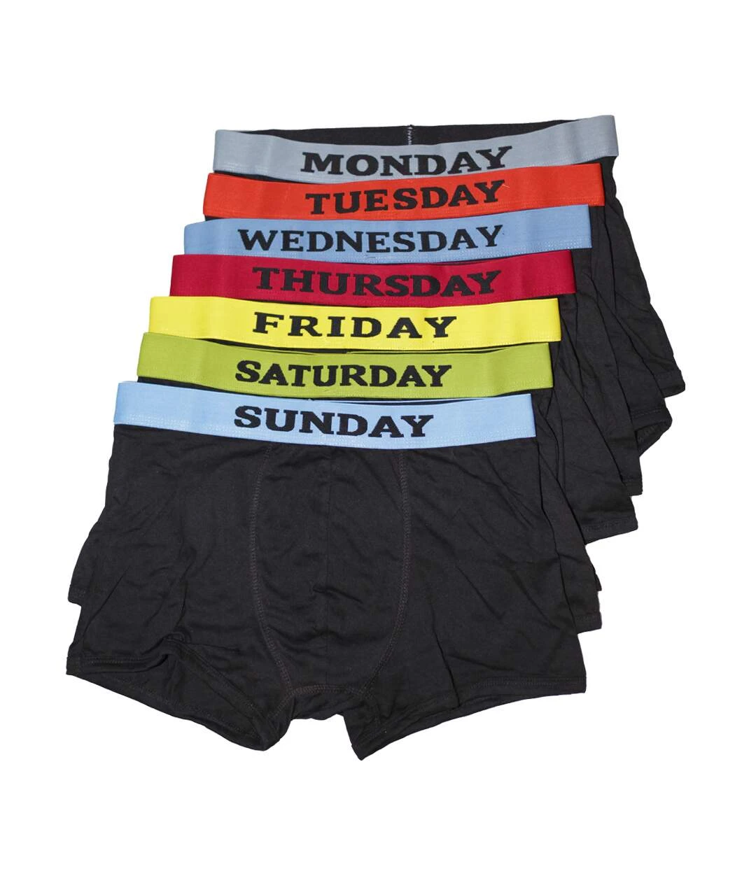Mens Days Of The Week Boxer Shorts / Underwear (Pack Of 7) (Black) 3 Mens Days Of The Week Boxer Shorts / Underwear (Pack Of 7) (Black)