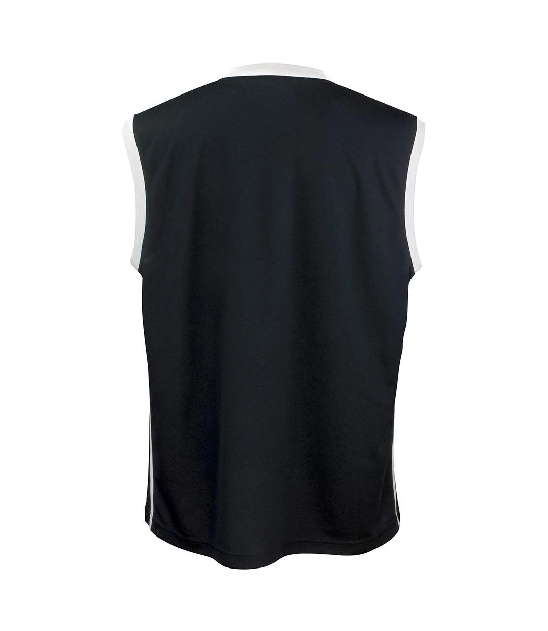 Spiro Mens Basketball Quick Dry Sleeveless Top (Black/ White) 4 Spiro Mens Basketball Quick Dry Sleeveless Top (Black/ White) - Image 2