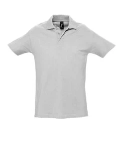 SOLS Mens Spring II Short Sleeve Heavyweight Polo Shirt (Ash)
