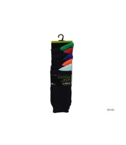 RJM Mens Contrast Socks (Pack Of 5) (Multicolored)