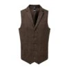 Premier® Premier Mens Herringbone Vest (Brown)