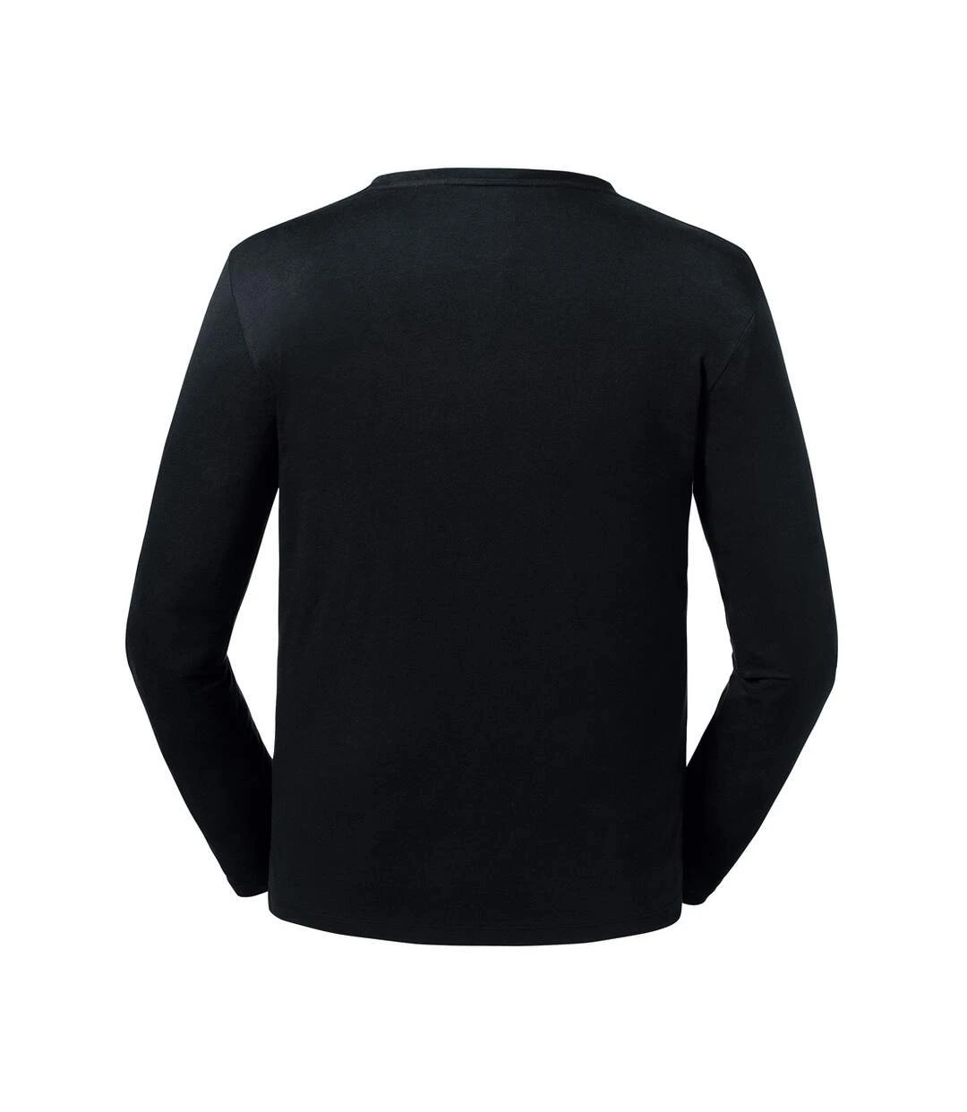 Russell Mens Pure Organic Long Sleeve T-Shirt (Black) 4 Russell Mens Pure Organic Long Sleeve T-Shirt (Black) - Image 2
