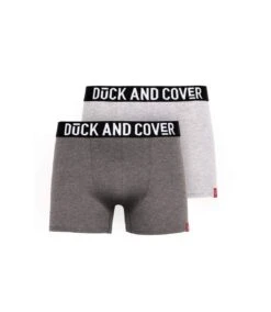 Duck And Cover Mens Darton Marl Boxer Shorts (Pack Of 2) (Gray)