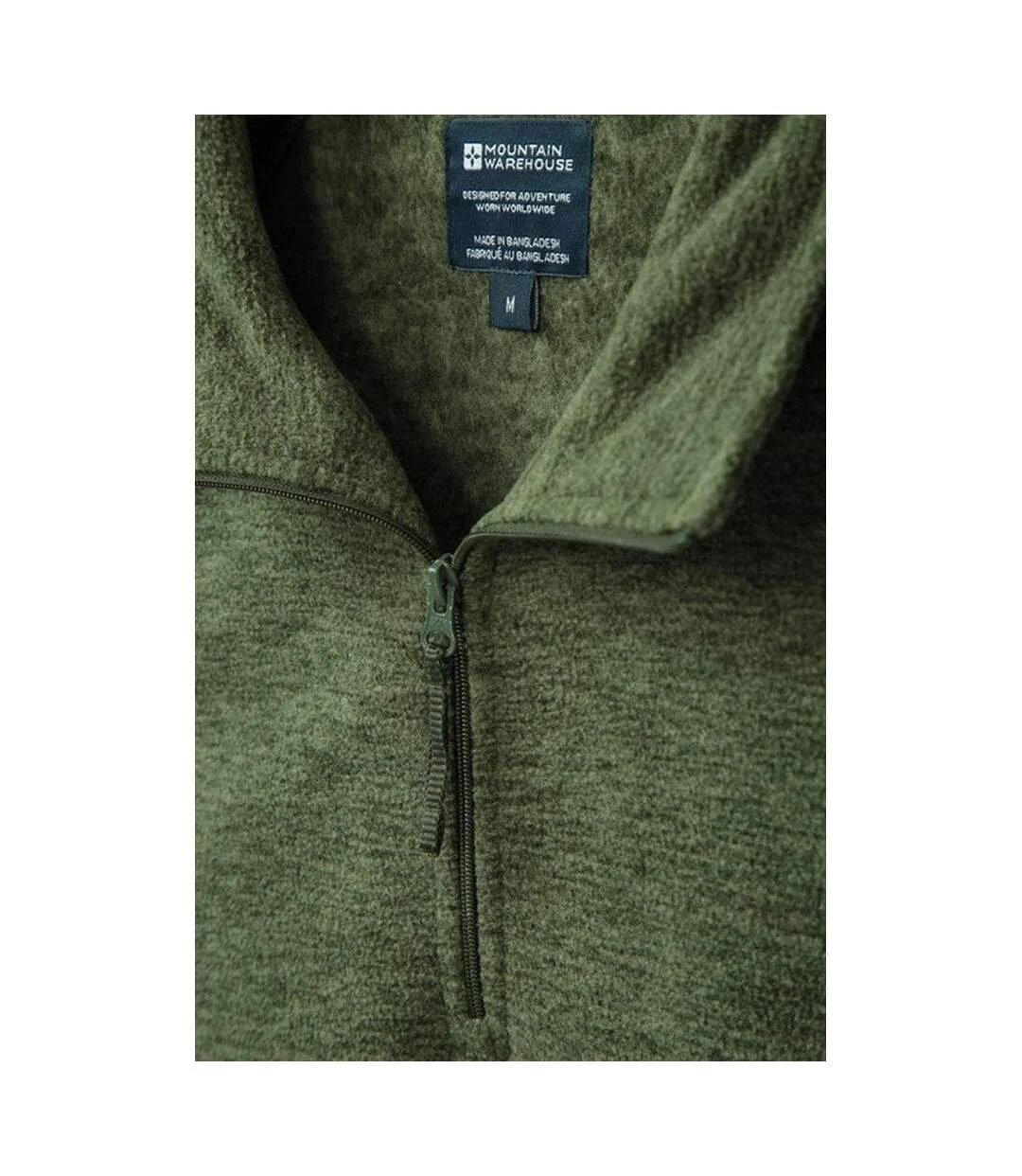 Mountain Warehouse Mens Snowdon Fleece Top (Khaki) 6 Mountain Warehouse Mens Snowdon Fleece Top (Khaki) - Image 4