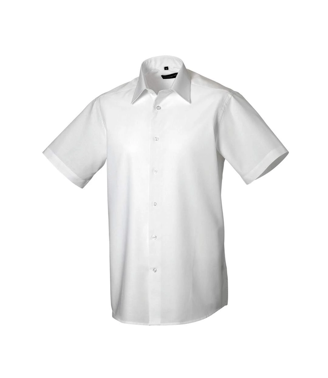 Russell Collection Mens Tailored Short-Sleeved Formal Shirt (White) 3 Russell Collection Mens Tailored Short-Sleeved Formal Shirt (White)