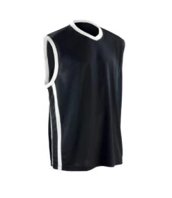 Spiro Mens Basketball Quick Dry Sleeveless Top (Black/ White)