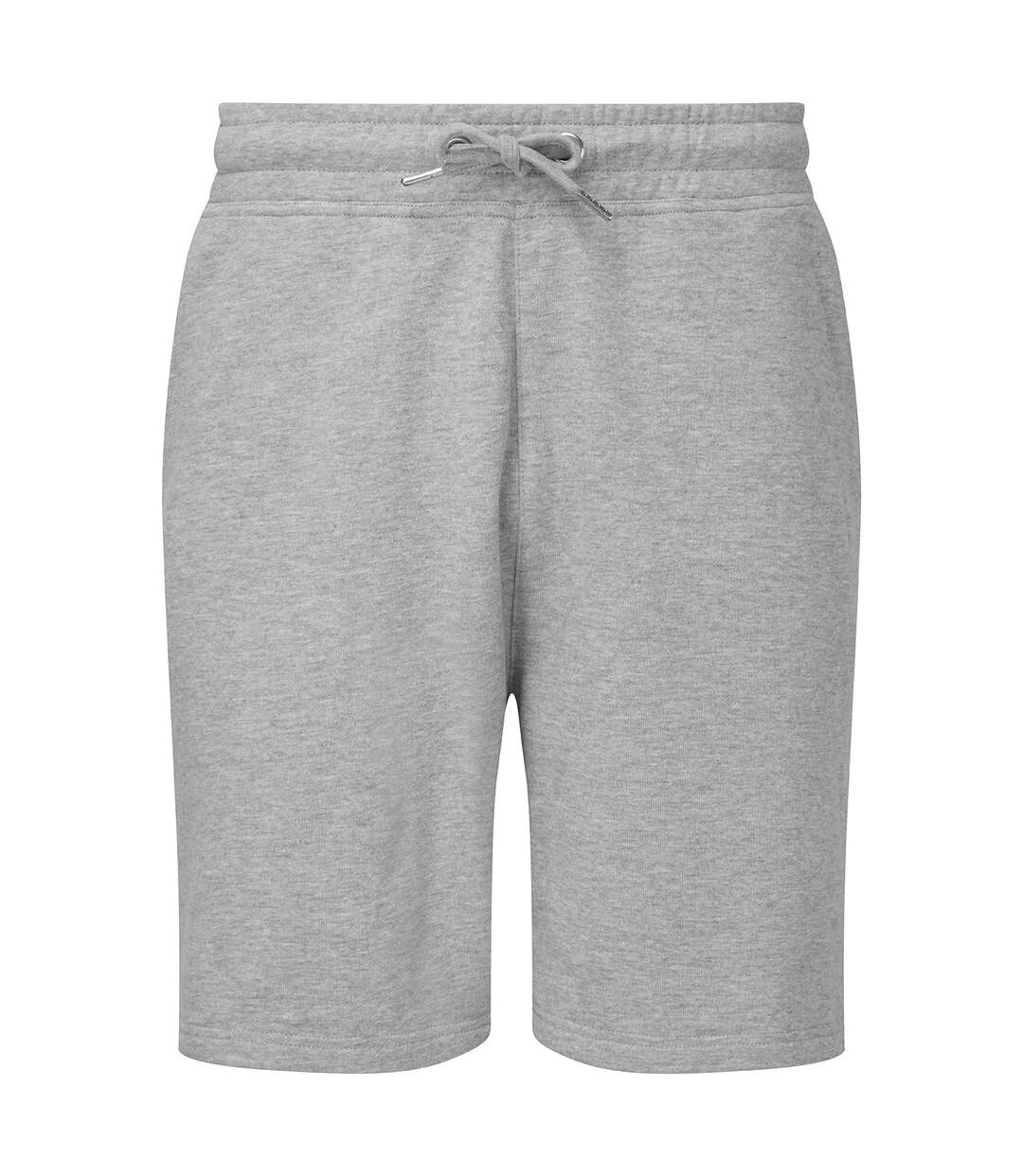 TriDri Mens Heather Sweat Shorts (Heather Grey) 3 TriDri Mens Heather Sweat Shorts (Heather Grey)