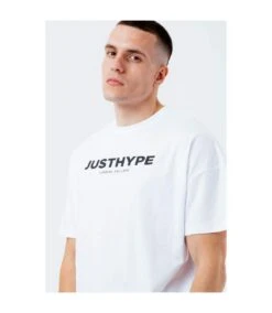 Hype Mens JH Oversized T-Shirt (White) -Featured Men'S Clothing Stores D2C66A06C97D806E2128E211F364514BF67466C072B971D40F9BFD88674873EA