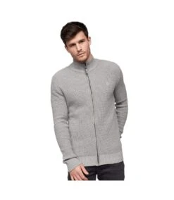 Duck And Cover Mens Gardfire Knitted Sweater (Gray Marl)