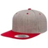 Yupoong Mens The Classic Premium Snapback 2-Tone Cap (Heather/Red) 2 Yupoong Mens The Classic Premium Snapback 2-Tone Cap (Heather/Red) -Featured Men'S Clothing Stores D4030D2DD21717C10BD846CFA2C1CC705185CA01EA48181AF28E40744FAC07E6