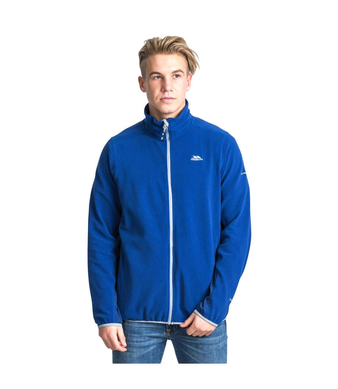Trespass Mens Mirth Fleece Jacket (Navy Stripe) 5 Trespass Mens Mirth Fleece Jacket (Navy Stripe) - Image 3