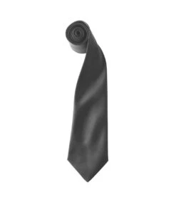 Premier® Premier Colors Mens Satin Clip Tie (Pack Of 2) (Dark Grey) (One Size)