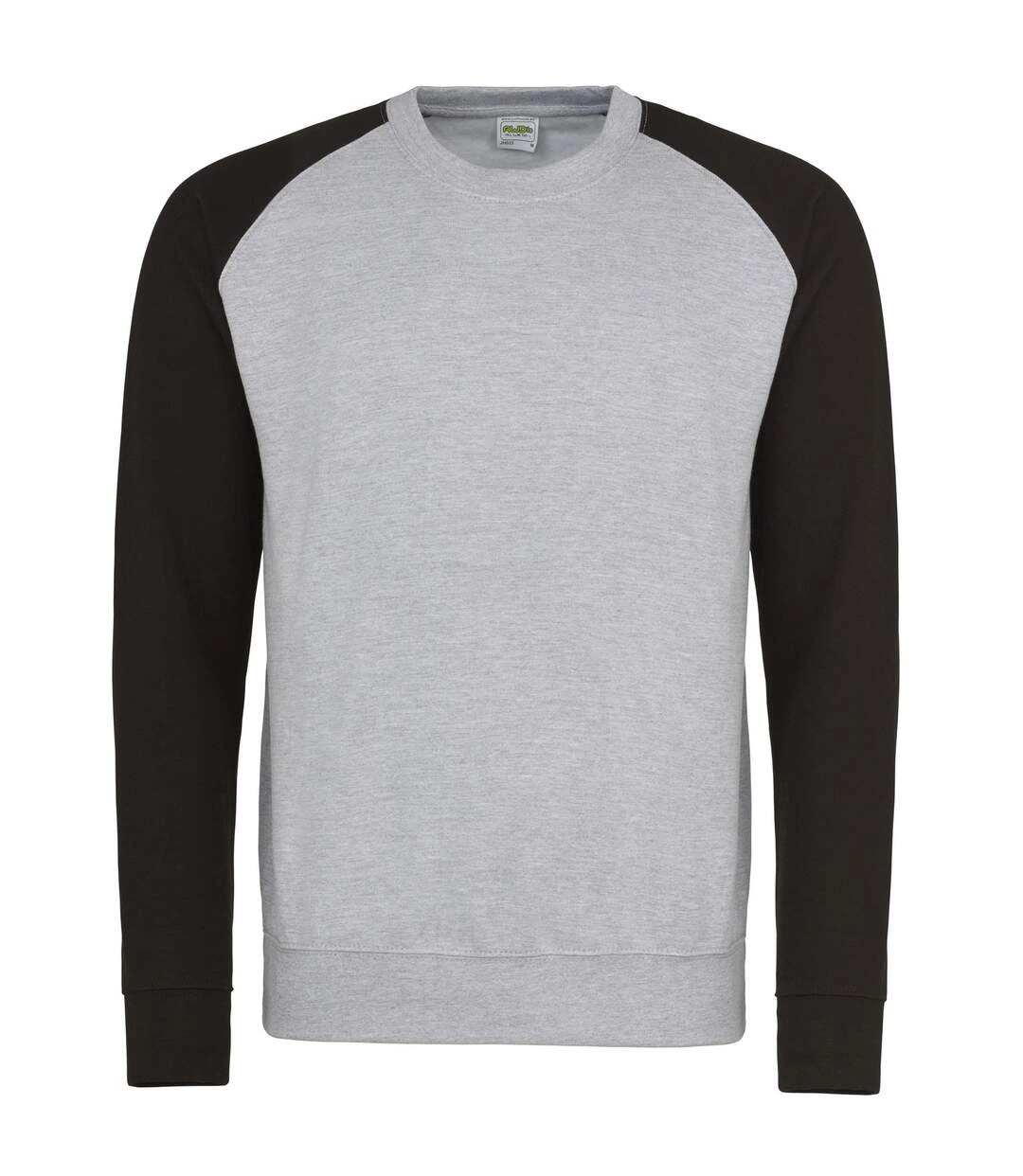 Awdis Mens Two Tone Cotton Rich Baseball Sweatshirt (Oxford Navy/Heather Grey) 3 Awdis Mens Two Tone Cotton Rich Baseball Sweatshirt (Oxford Navy/Heather Grey)
